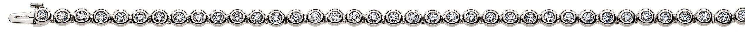Bracelet Tennis Weissgold 750 mit 45 Brillanten  H SI 1.51ct. 18cm
