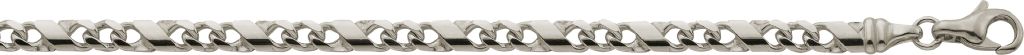 8er-Kette poliert, 3.8 mm 750/18 Karat Weissgold - 3320