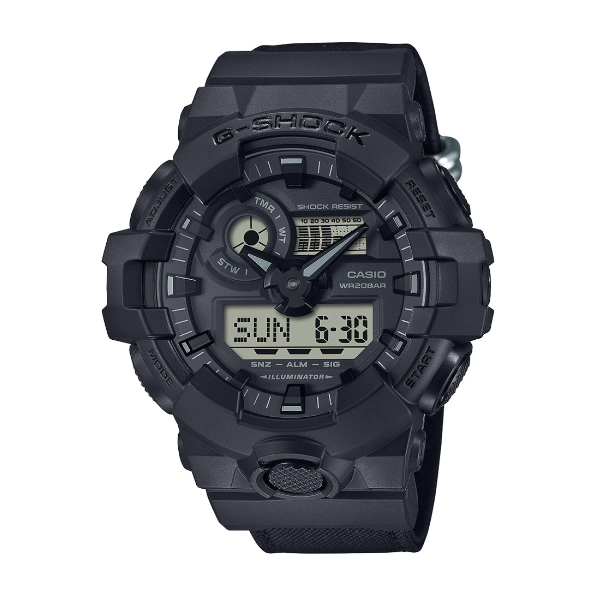 G-SHOCK Limited UTILITY BLACK W/CORDURA ECO BAND - GA-700BCE-1AER