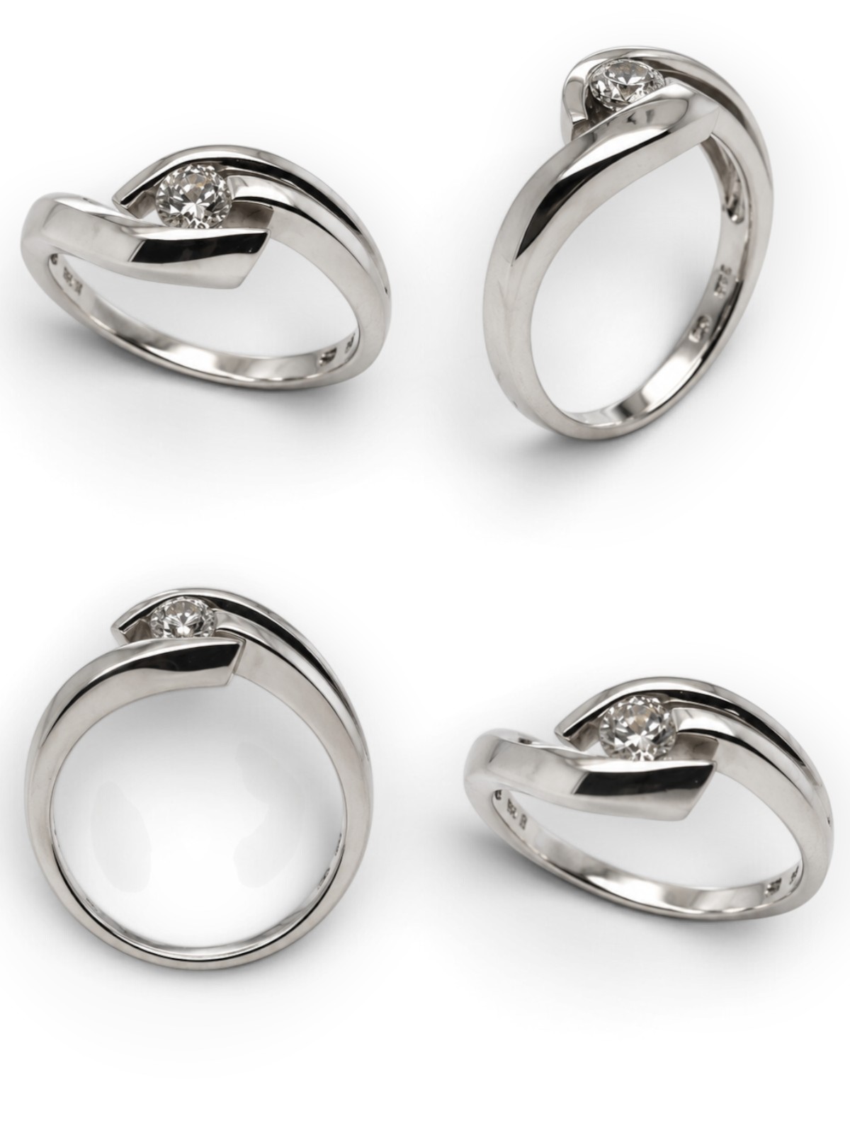 Damenring 18 Karat Weissgold – Referenz DR-000010