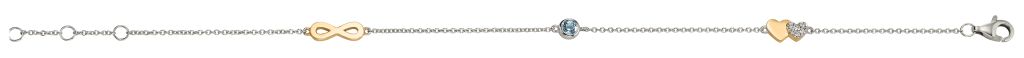 Anker WG mit GG Zwischenteile und Brill 0.03 wsi und Topas 750/18 Karat Gold 647/19
