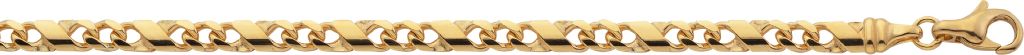 Fantasie 8er-Armband poliert, 3.8 mm 750/18 Karat Gold 3310/19