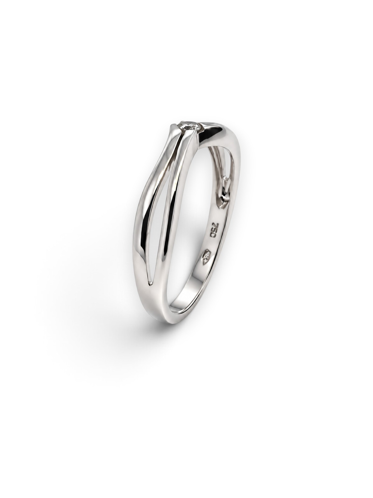 Damenring 18 Karat Weissgold – Referenz DR-000013