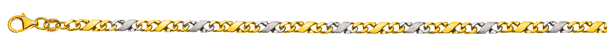 Carrera Armband poliert/satiniert Bicolor (Gelb-/Weissgold) 750